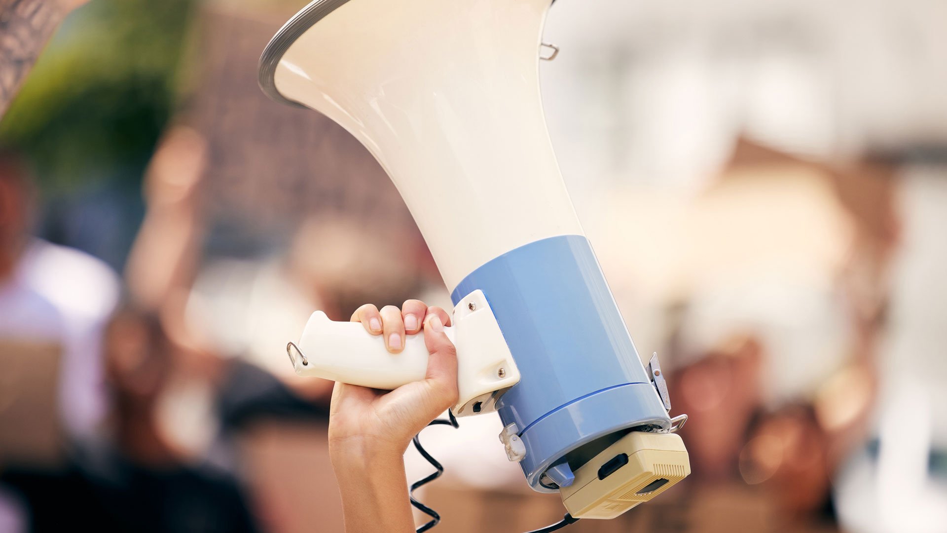 close up of megaphone