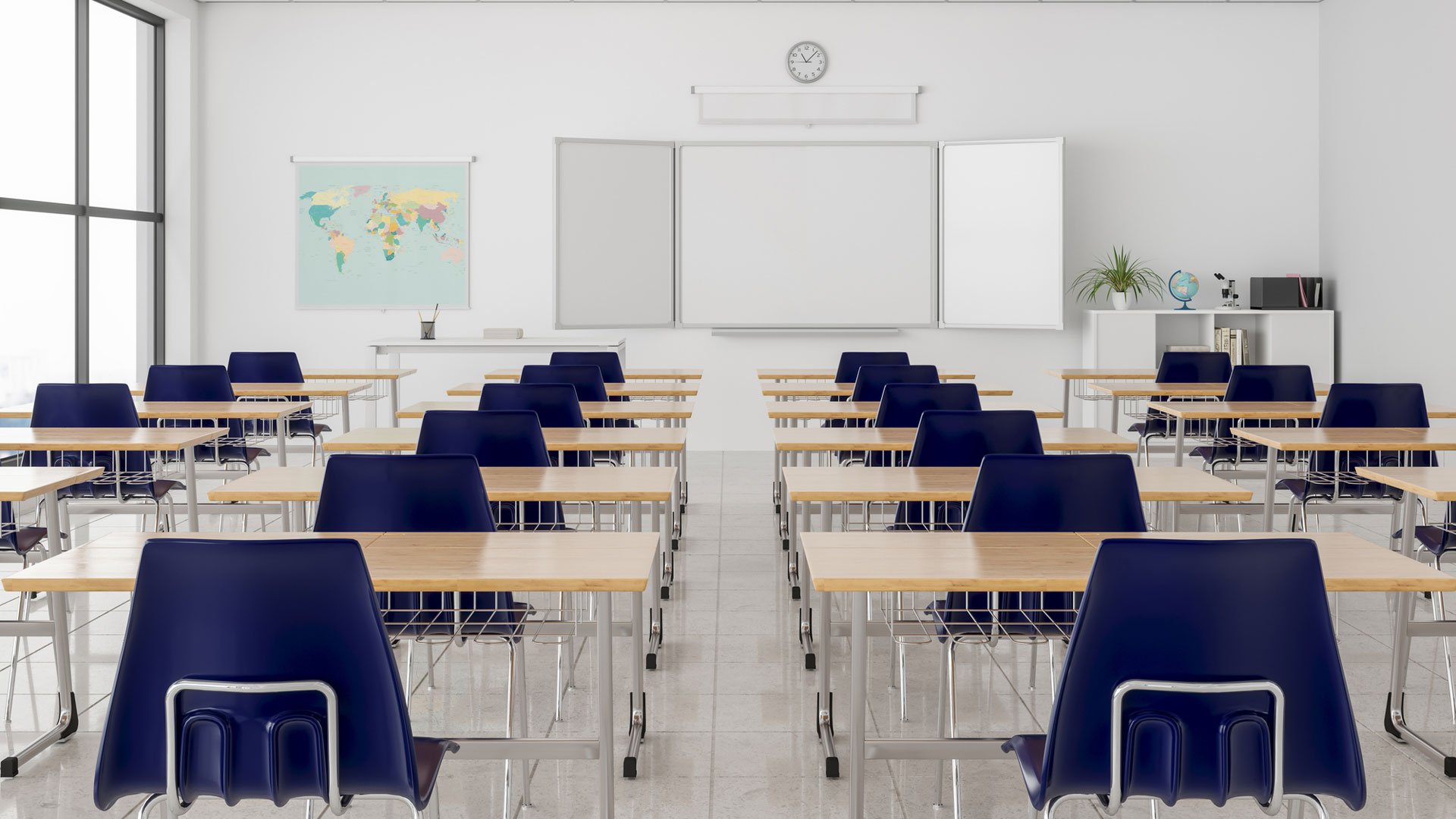 empty classroom